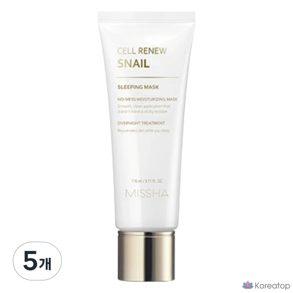 Спальная маска для лица Missha Cell Renew Snail Sleeping Mask, 110 мл, 5 шт.