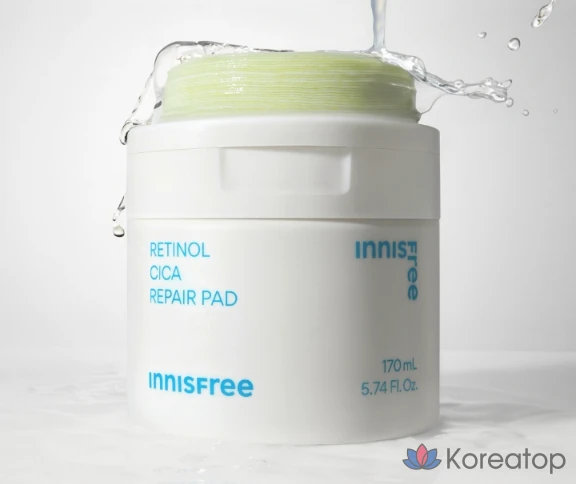 Пэды для лица Innisfree Retinol Cica Pad, 170 мл, 1 шт.