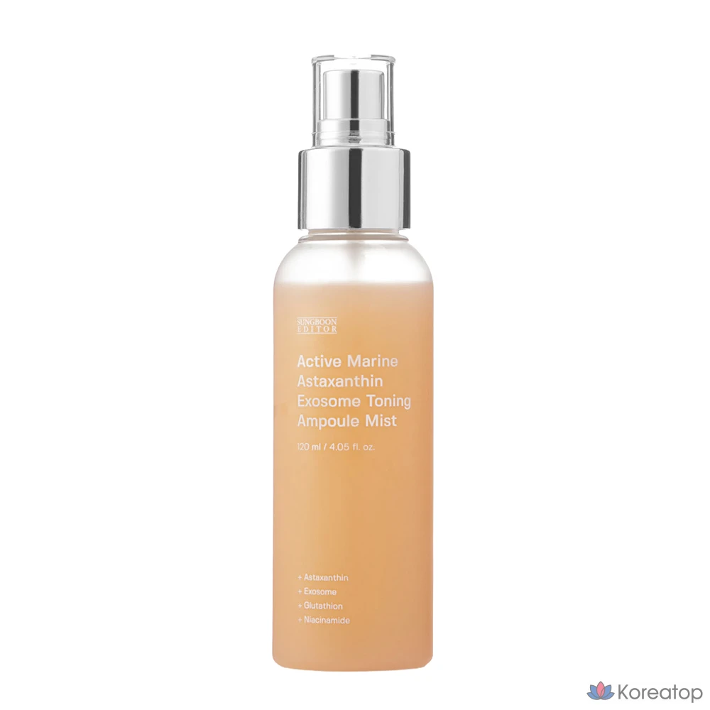 Тонер-мист Sungboon Editor Active Marine Astaxanthin Exosome Toning Ampoule Mist, 120 мл, 1 шт.