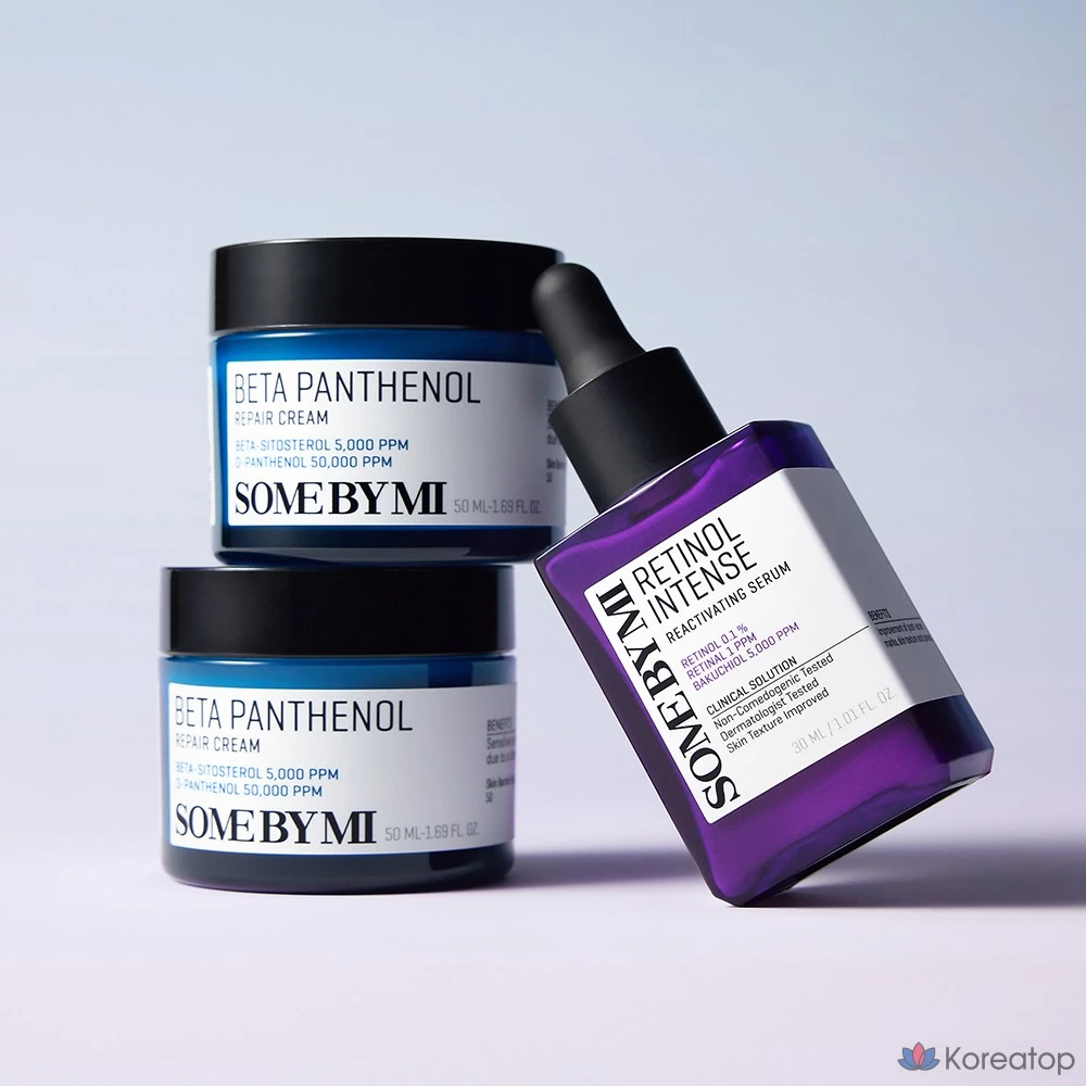 Набор для ухода Some By Mi Glass Skin Combo Set (Retinol Serum + Beta Panthenol Cream), 1 шт.