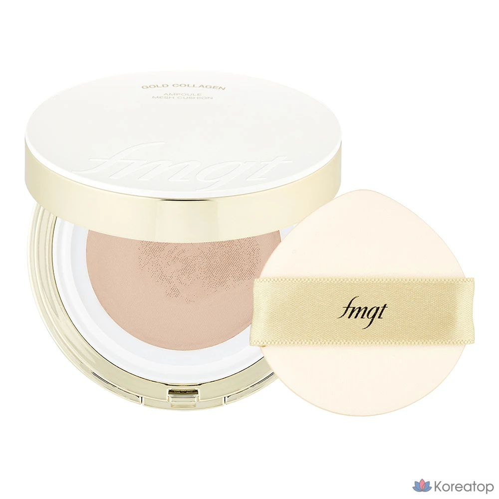 Кушон FMGT New Gold Collagen Ampoule Mesh Cushion Foundation, оттенок 203 Natural Beige, 13 г, 1 шт.