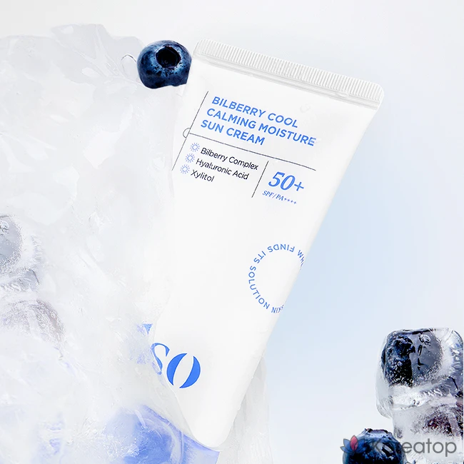 Солнцезащитный крем Ilso Bilberry Cool Calming Moisture Sun Cream SPF 50+ PA++++, 50 мл, 1 шт.