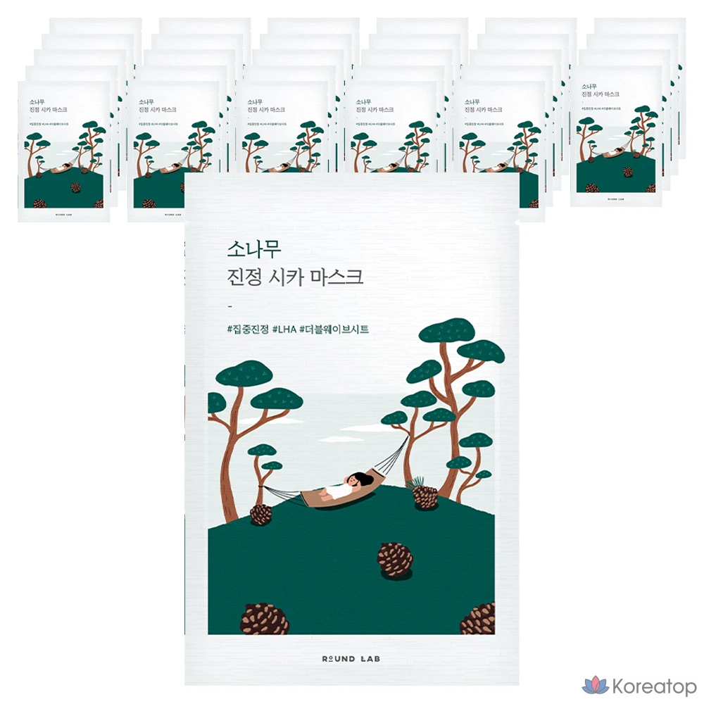 Тканевая маска для лица Round Lab Pine Calming Cica Mask, 30 шт.