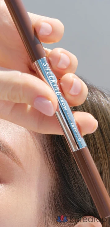 Карандаш для бровей Tony Moly The Shocking Brow Easy Flat Auto Pencil, оттенок 01 Natural Brown, 0.5 г, 1 шт., фото 3