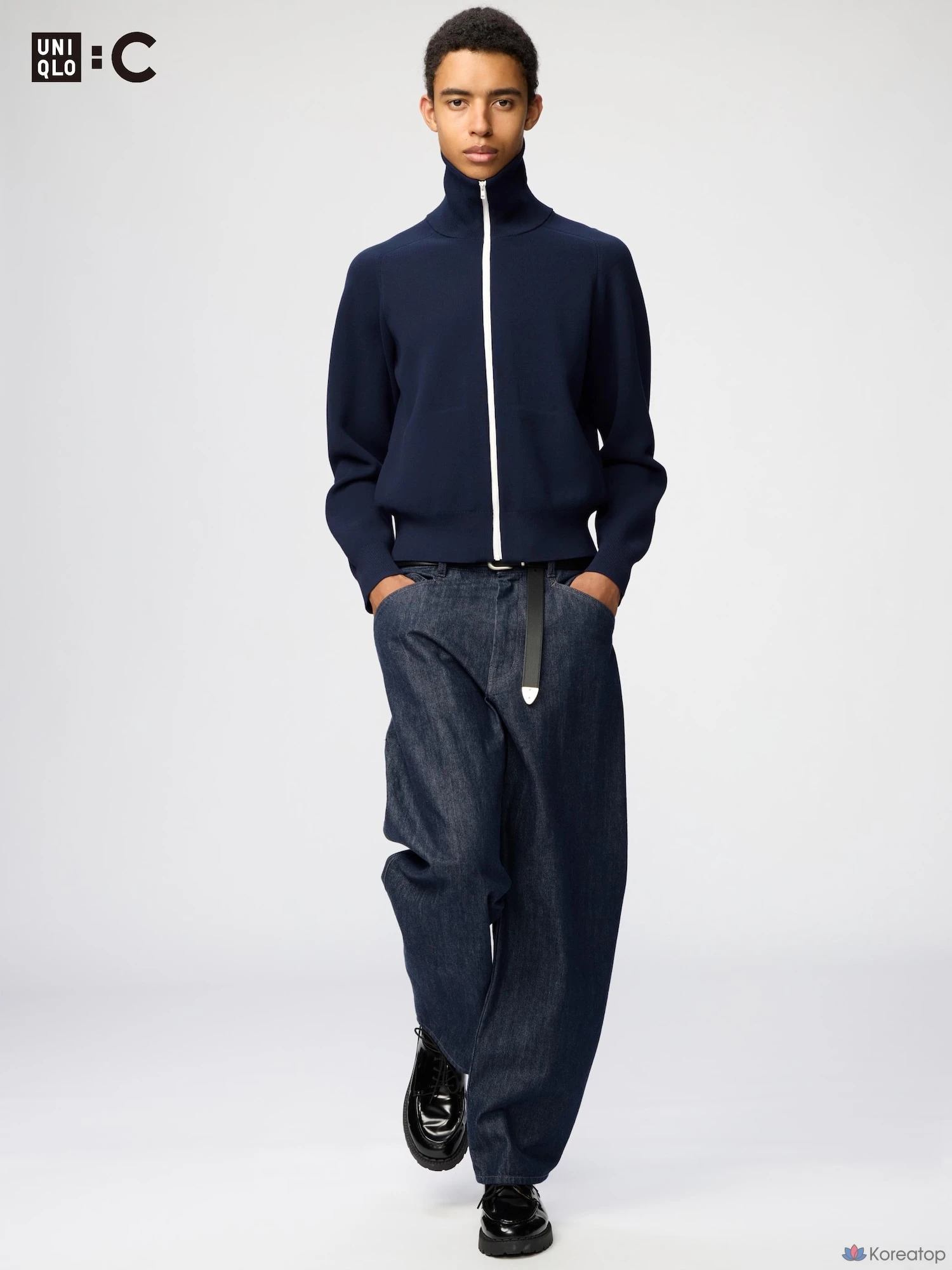 Кардиган на молнии Uniqlo Milano Rib Full Zip, фото 4