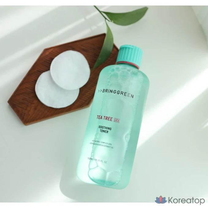 Тонер Bring Green Tea Tree Cica Soothing Toner, 500 мл, 1 шт.