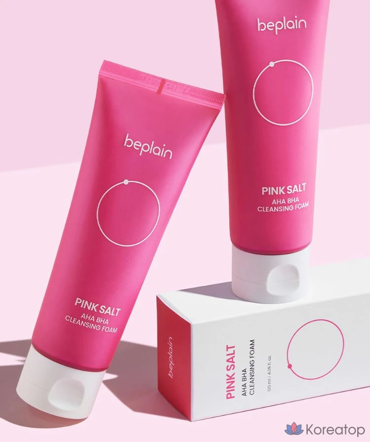 Очищающая пенка Beplain Pink Salt AHA BHA Cleansing Foam, 120 мл, 1 шт.