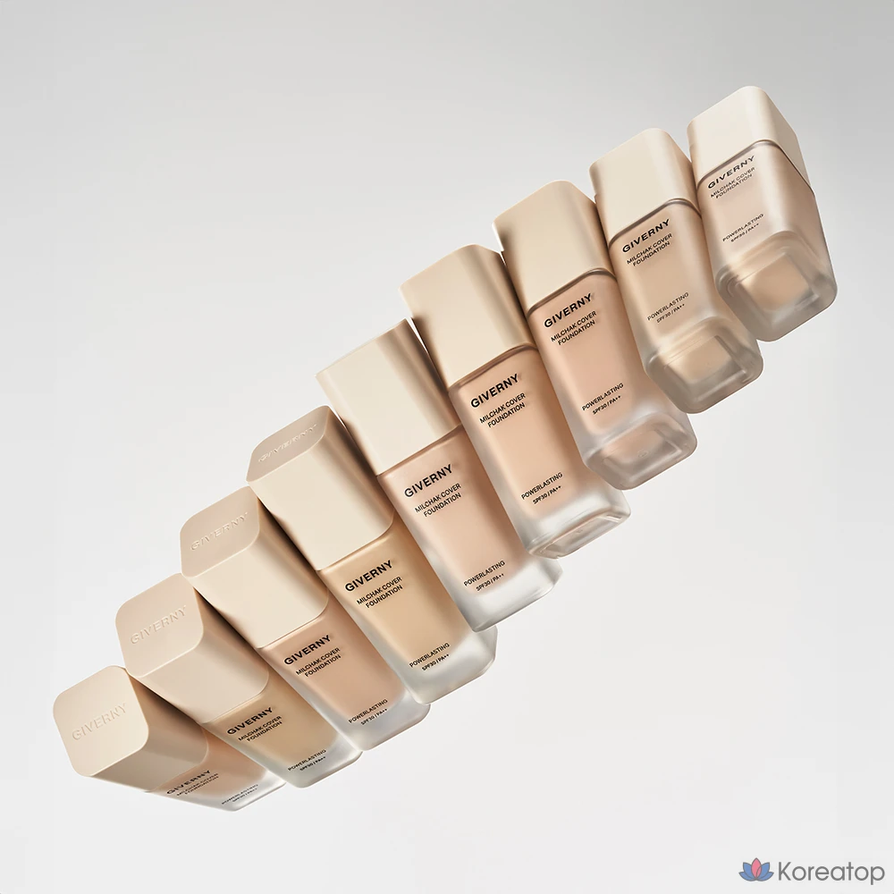 Тональный крем Giverny 밀착 커버 파운데이션, оттенок 19 Ivory, 30 мл, 1 шт., фото 4