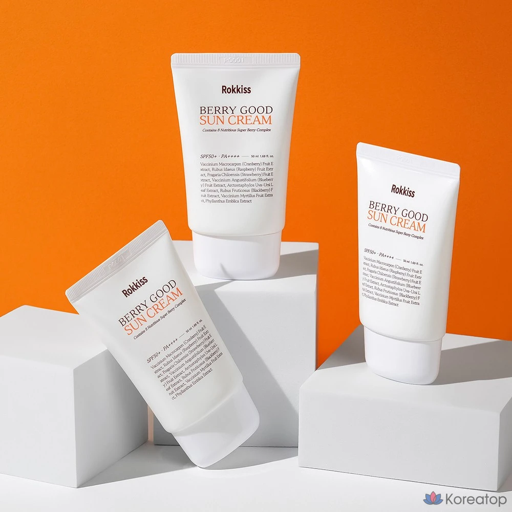 Солнцезащитный крем Rokkiss Berry Good Yumugiacha Sun Cream SPF50+ PA++++, 50 мл, 1 шт.