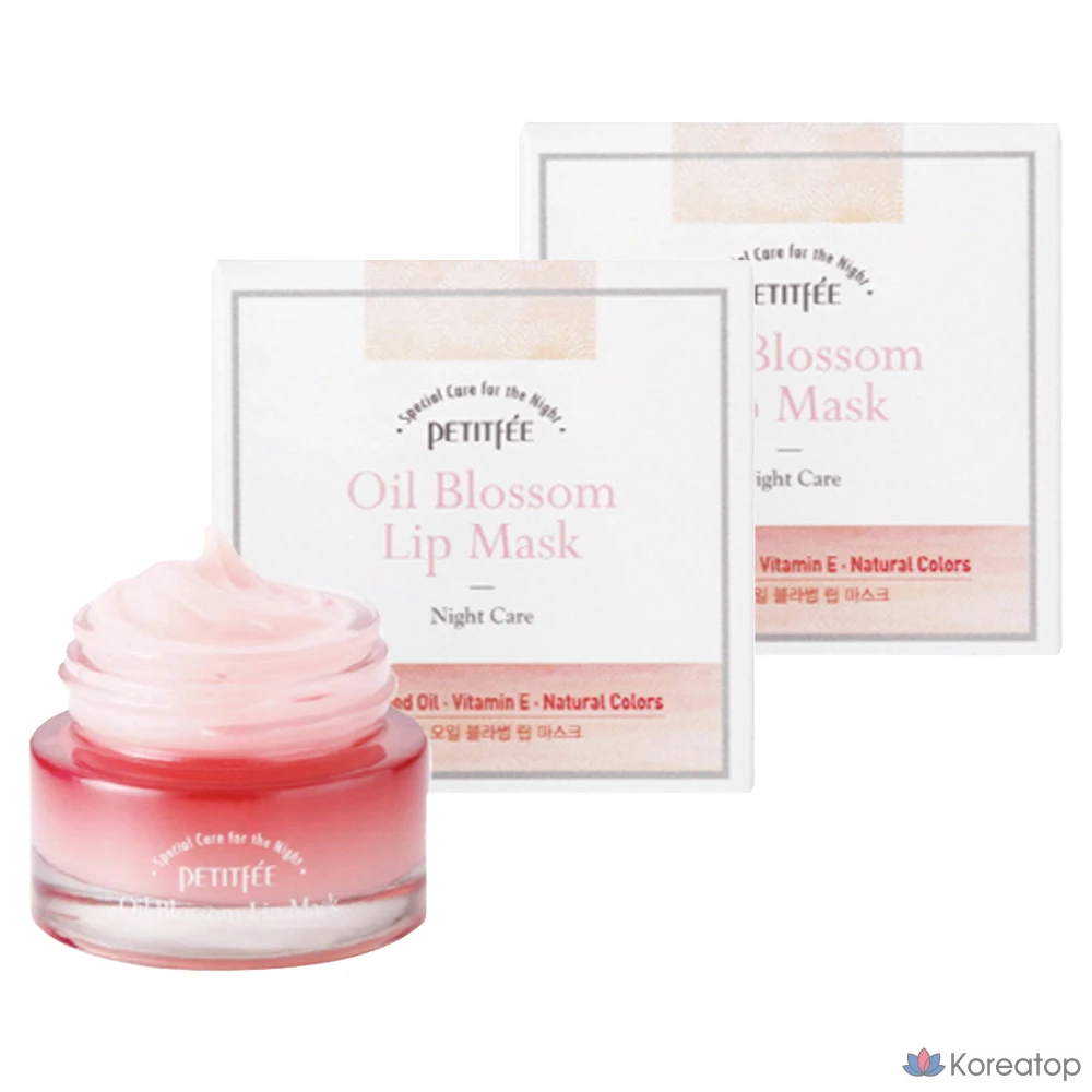 Тканевая маска для губ Petitfee Camellia Oil Blossom Lip Mask, 15 г, 2 шт.