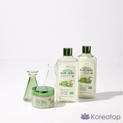 Набор для ухода Esfolio Aloe Vera Soothing Toner+Lotion+Cream 3-piece Set, 1 шт.