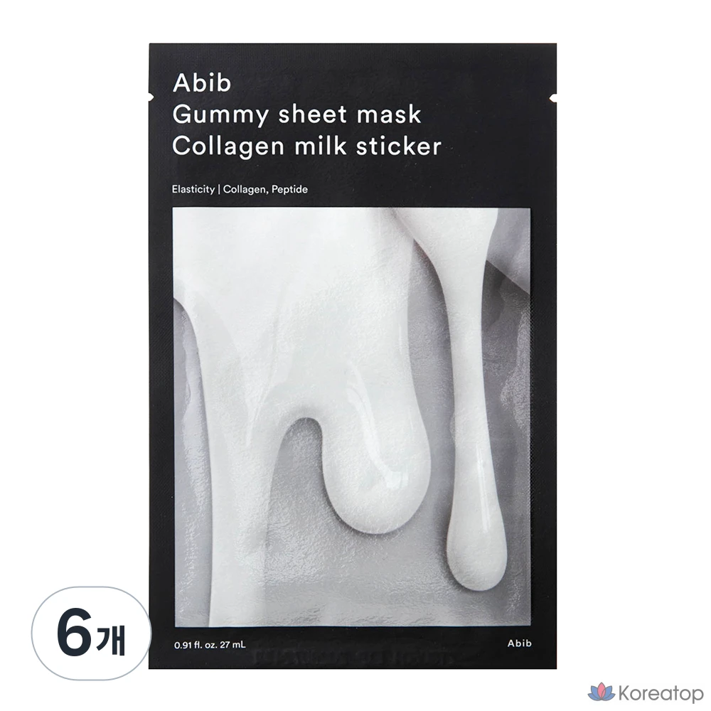 Тканевая маска для лица Abib Gum Ddak Ji Sheet Mask Sticker Collagen Milk, 6 шт.
