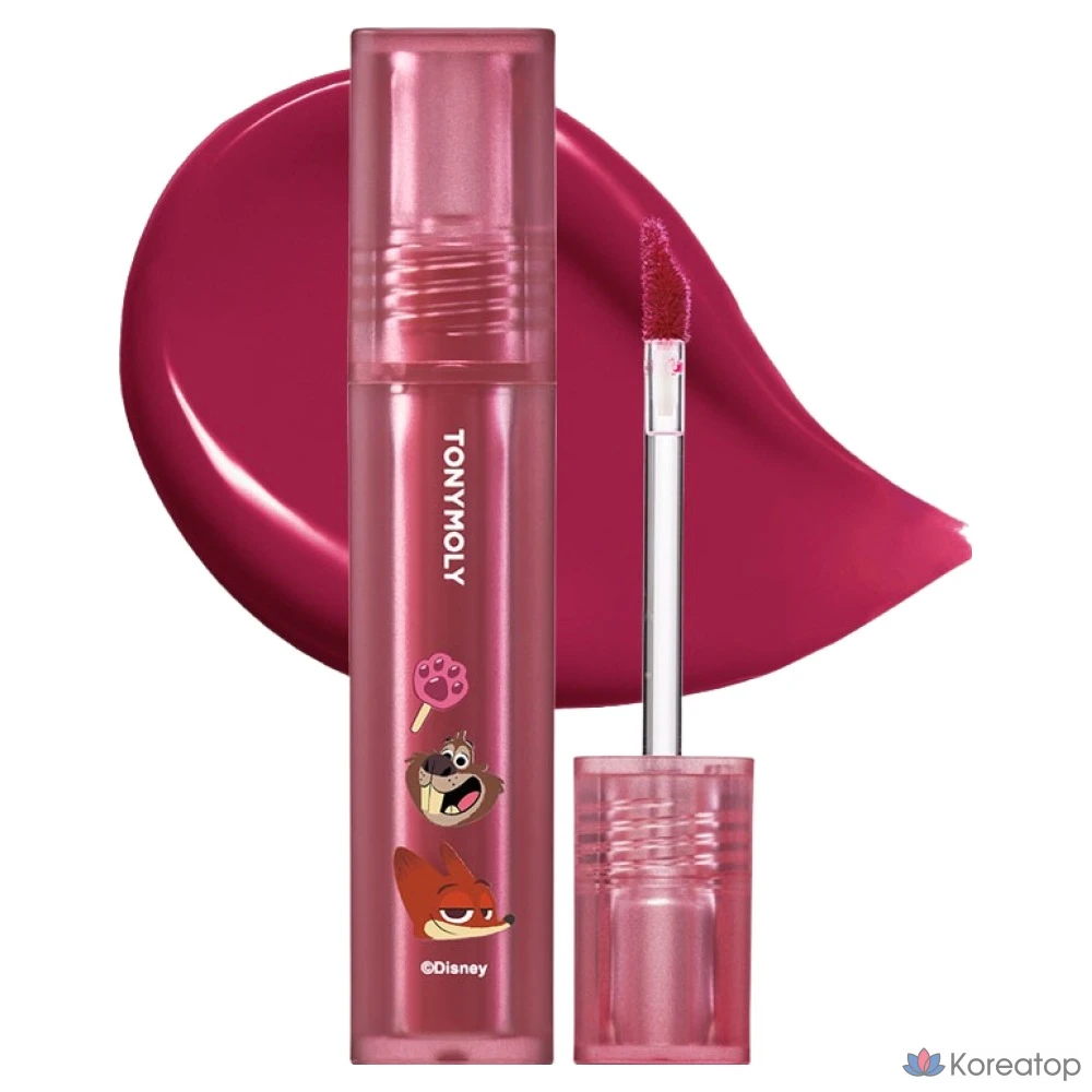 Тинт для губ Tony Moly Zootopia Edition Perfect Lips Shocking Lip Tint, оттенок N18 Berry Jin Shocking, 1 шт.