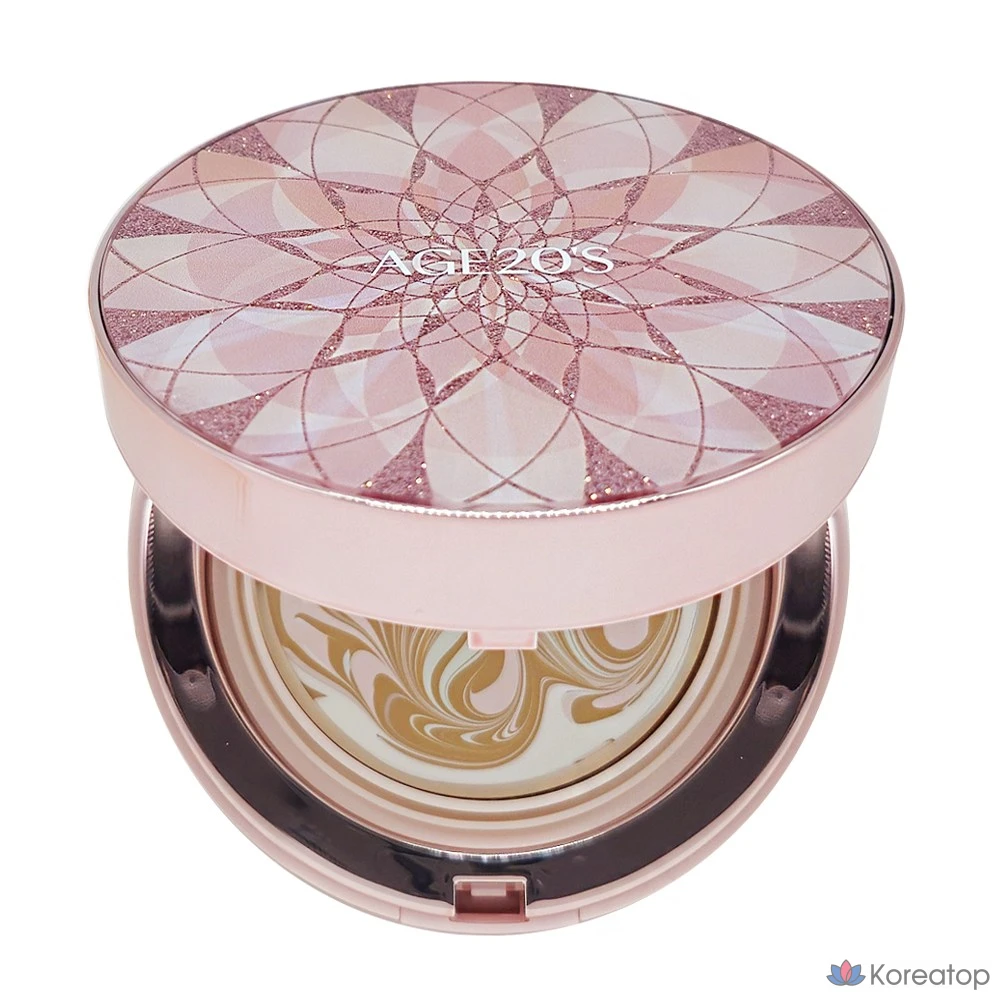 Эссенс-пакт AGE 20s Essence Pact The Blooming, оттенок 23 Medium Beige, SPF50+ / PA++++, 1 шт.