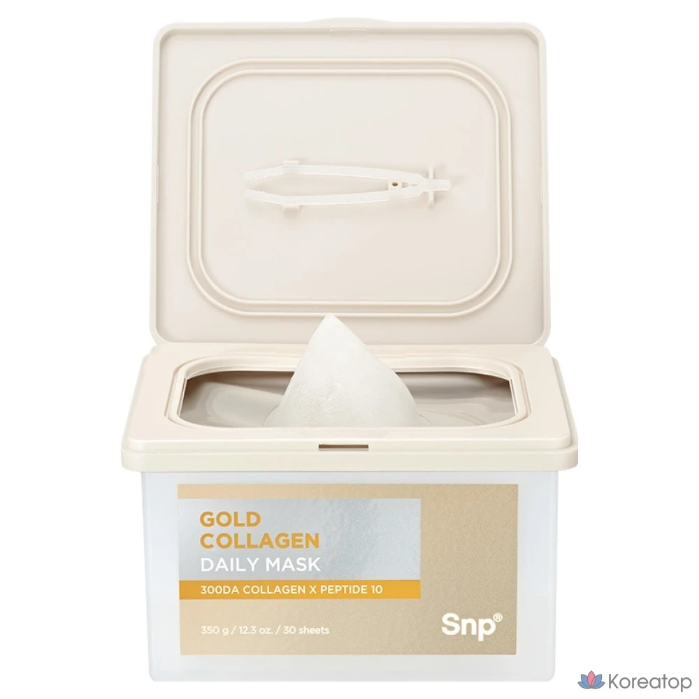 Тканевая маска для лица SNP Gold Collagen Daily Mask, 350 г, 30 шт.
