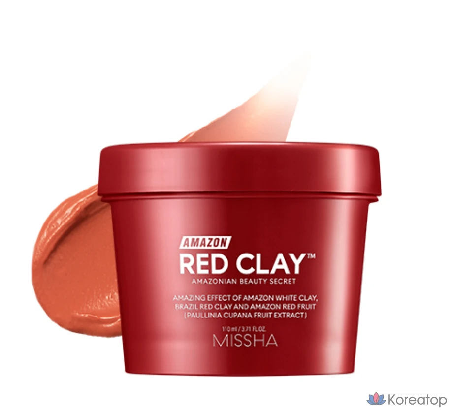 Маска для лица Missha Amazon Red Clay Pore Mask, 110 мл, 5 шт., фото 2