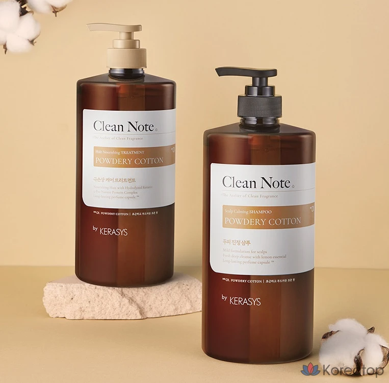 Шампунь KeraSys Clean Note Powder Cotton, 1 л, 1 шт.
