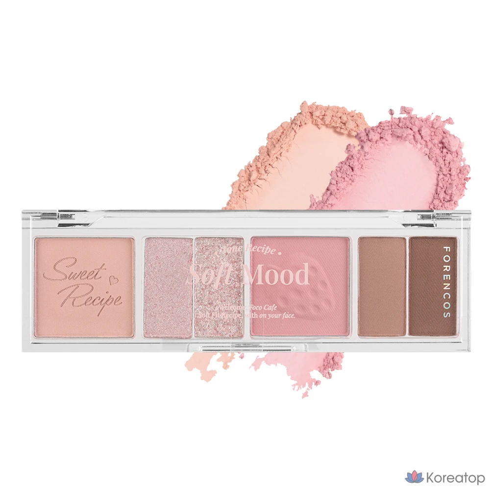Тени для век Forencos Soft Mood Eye Palette, оттенок 02 Berry Latte, 1 шт.