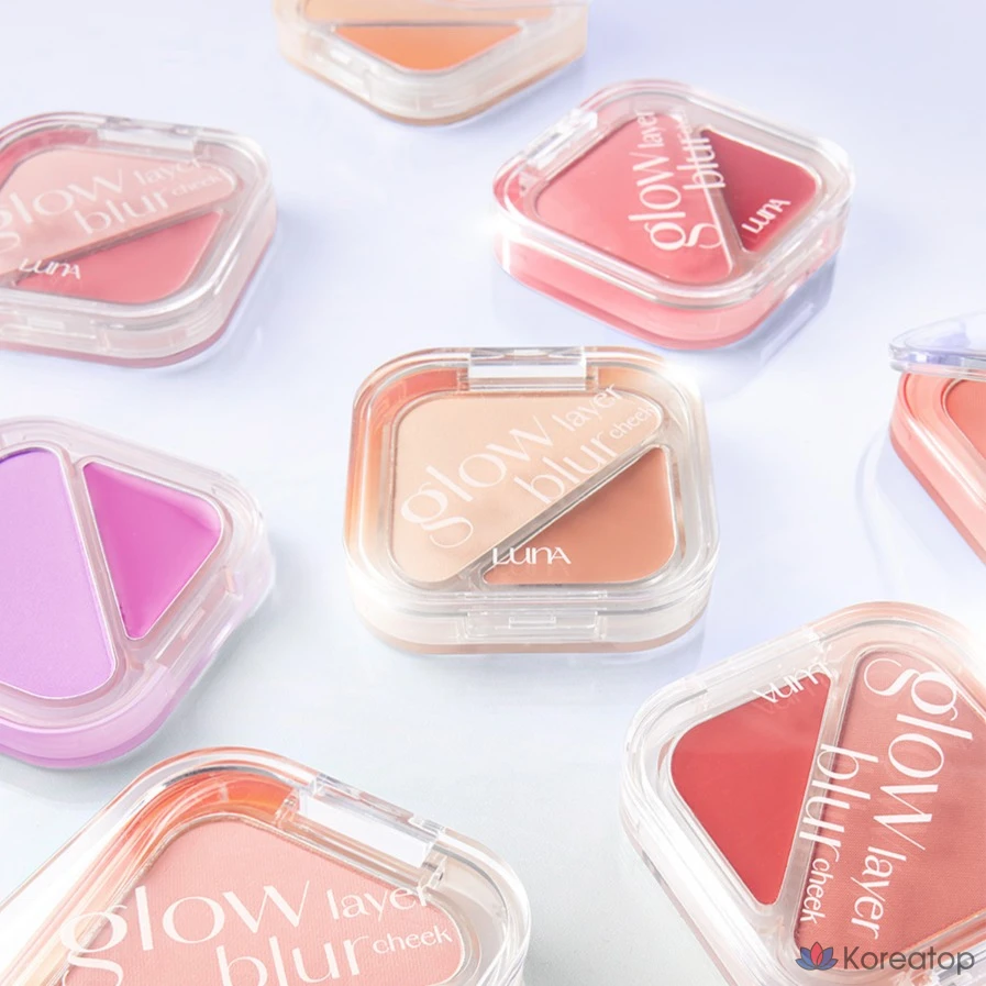 Блеск для щёк Luna Glow Layer Blur Cheek Blusher, оттенок 07 Chunky Purple, 1 шт.