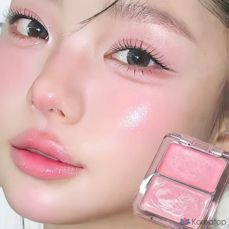 Румяна NAMING Glass Skin Two Tone Blush, оттенок Peach Pink, 1 шт.