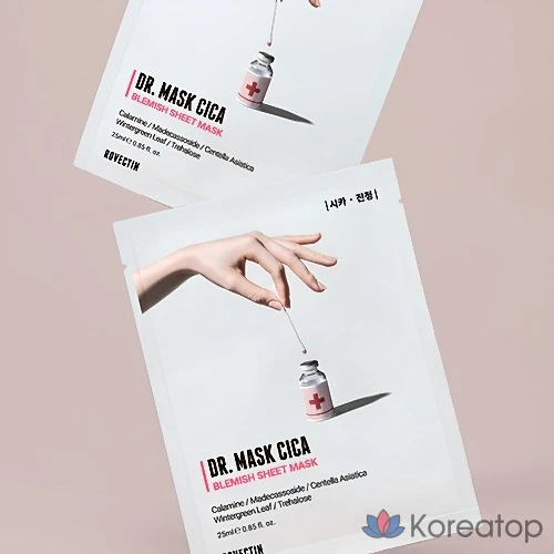 Тканевая маска для лица Rovectin Doctor Mask Cica, 6 шт., фото 2