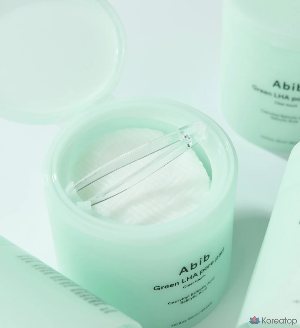 Пэды для лица Abib Green LHA Pore Clear Touch, 210 мл, 60 шт.