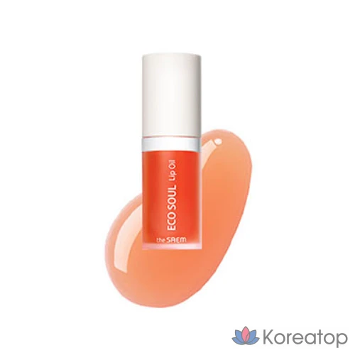 Бальзам для губ The Saem Eco Soul Lip Oil, оттенок Grapefruit, 6 мл, 1 шт., фото 2