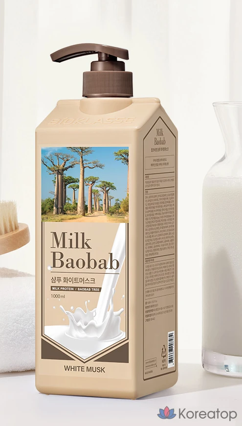 Шампунь Milk Baobab, аромат White Musk, 1 л, 1 шт.