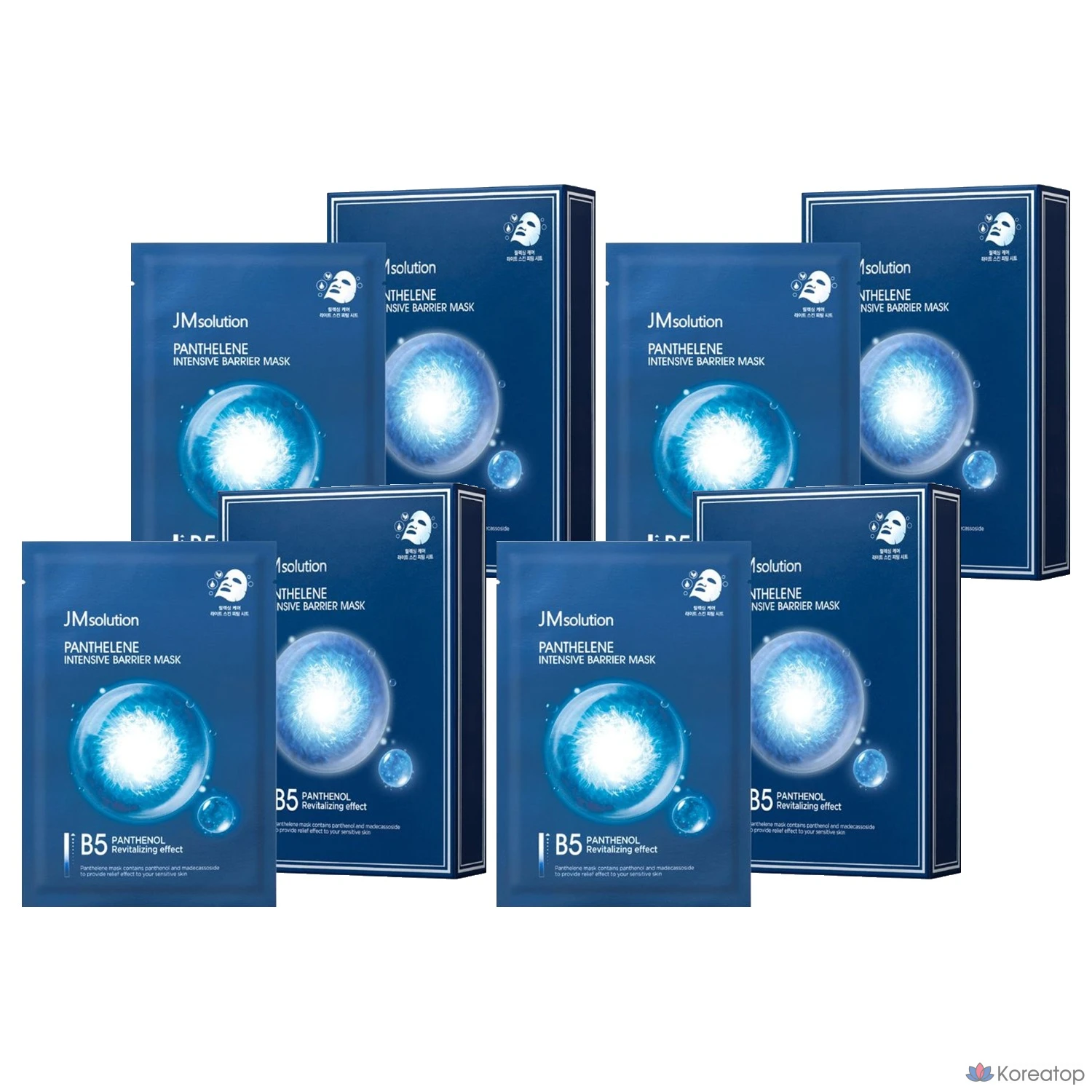 Тканевая маска для лица JM Solution Panthenol Intensive Barrier Mask, 30 мл, 40 шт.