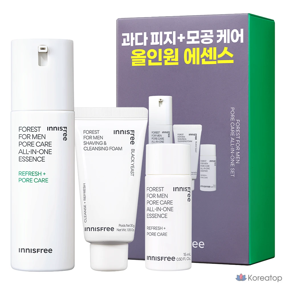 Набор для ухода Innisfree Forest For Men All-in-One 3-piece Set, 1 шт.