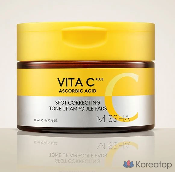 Ампульные патчи Missha Vita C Plus Jatty C Tone-up Ampoule Pads, 210 г, 80 шт.