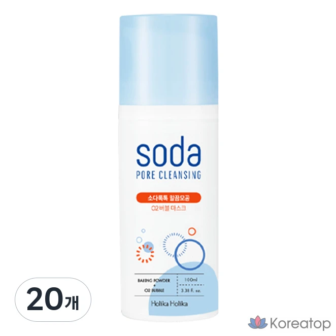 Очищающая пенка Holika Holika Soda Talk Talk Malgeum Pore O2 Bubble Mask, 100 мл, 20 шт.