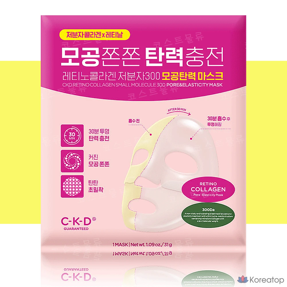 Тканевая маска для лица CKD Retinocollagen Low Molecular 300 Pore Elasticity Mask, 5 шт.