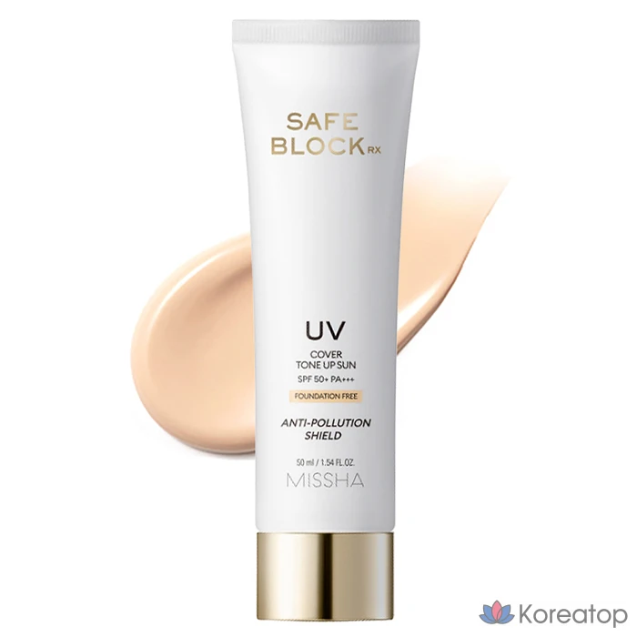 Солнцезащитный крем Missha Safe Block RX Cover Tone Up Sun Cream SPF50+ PA++++, 50 мл, 1 шт.
