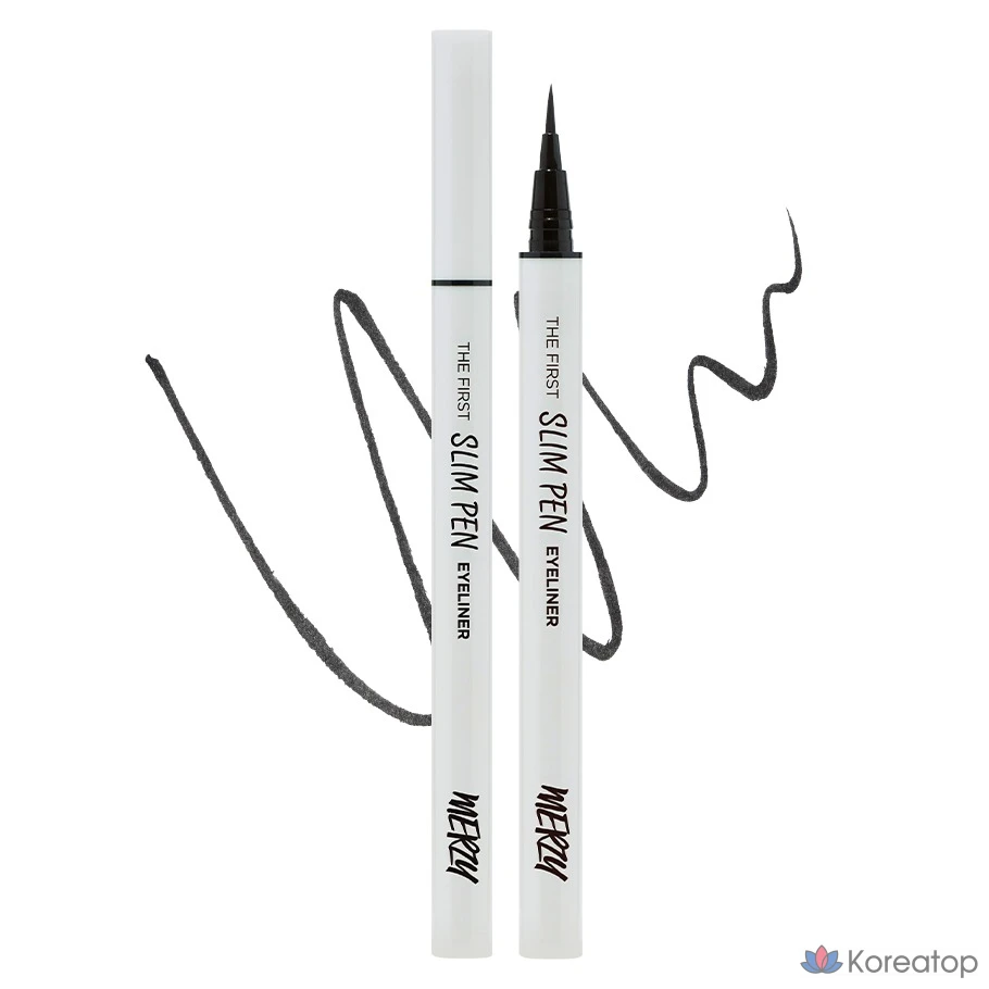 Подводка для глаз MERZY The First Slim Pen Eyeliner, оттенок SP1 Black Jin, 0.45 г, 1 шт.