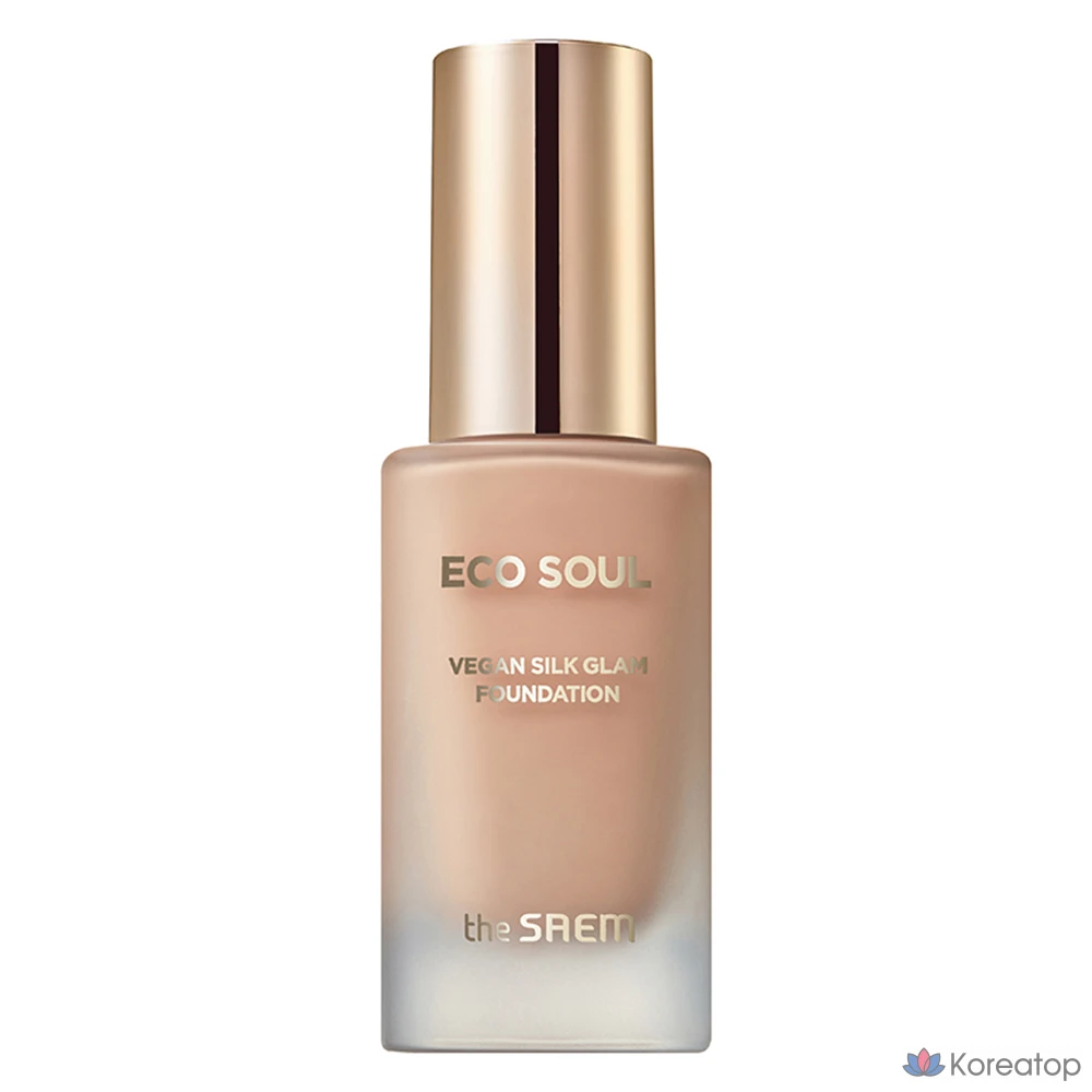Фундация The Saem Eco Soul Vegan Silk Glam Foundation, оттенок 23 Natural Beige, 30 мл, 1 шт.