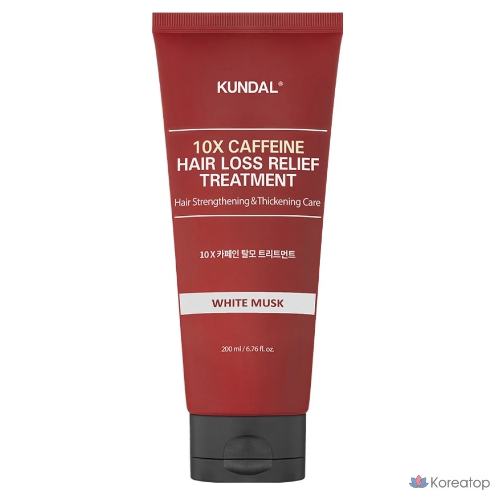 Триатмент для волос Kundal Ten-X Caffeine Hair Strengthening Anti-Hair Loss Treatment, аромат White Musk, 200 мл, 1 шт.