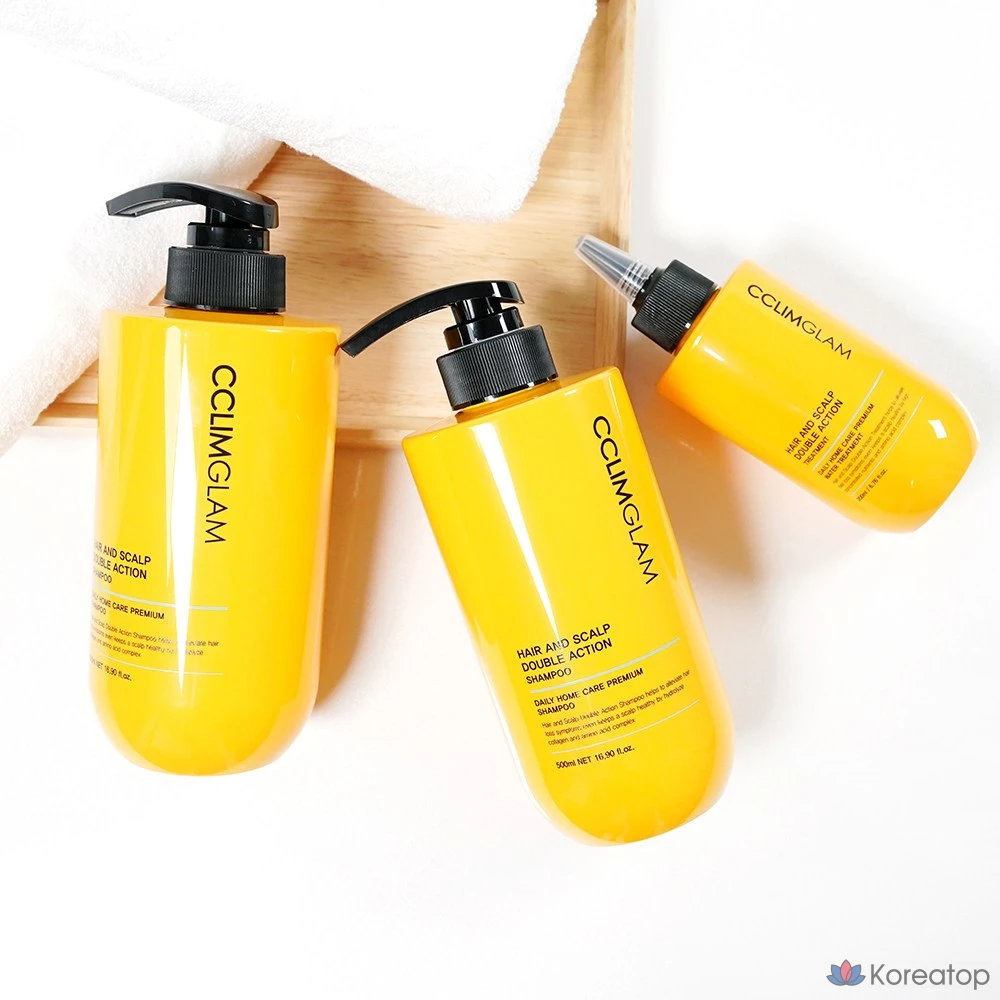 Шампунь CCLIMGLAM Hair & Scalp Double Action Sulfate Free Zinc Pyrithione Protein, 500 мл, 1 шт.