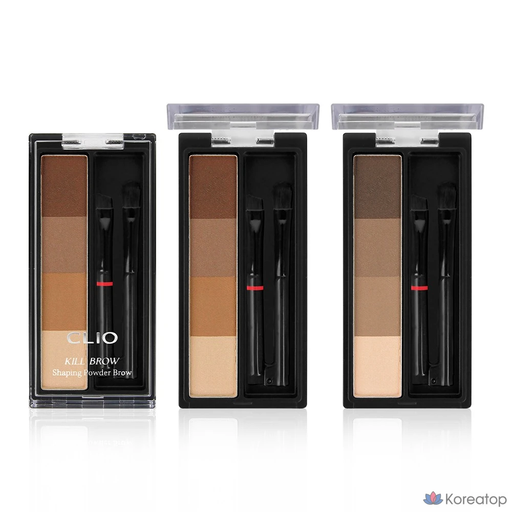 Карандаш для бровей Clio Kill Brow Shaping Powder Brow, оттенок 02 Ash Cool Brown, 2.4 г, 1 шт.