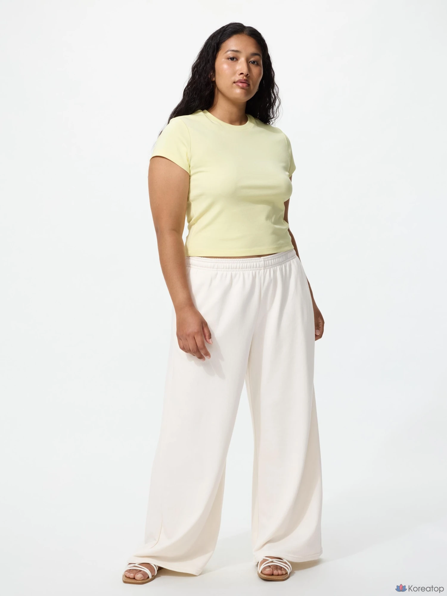 Брюки Uniqlo Sweat Wide Pants, длина штанины 70–73 см