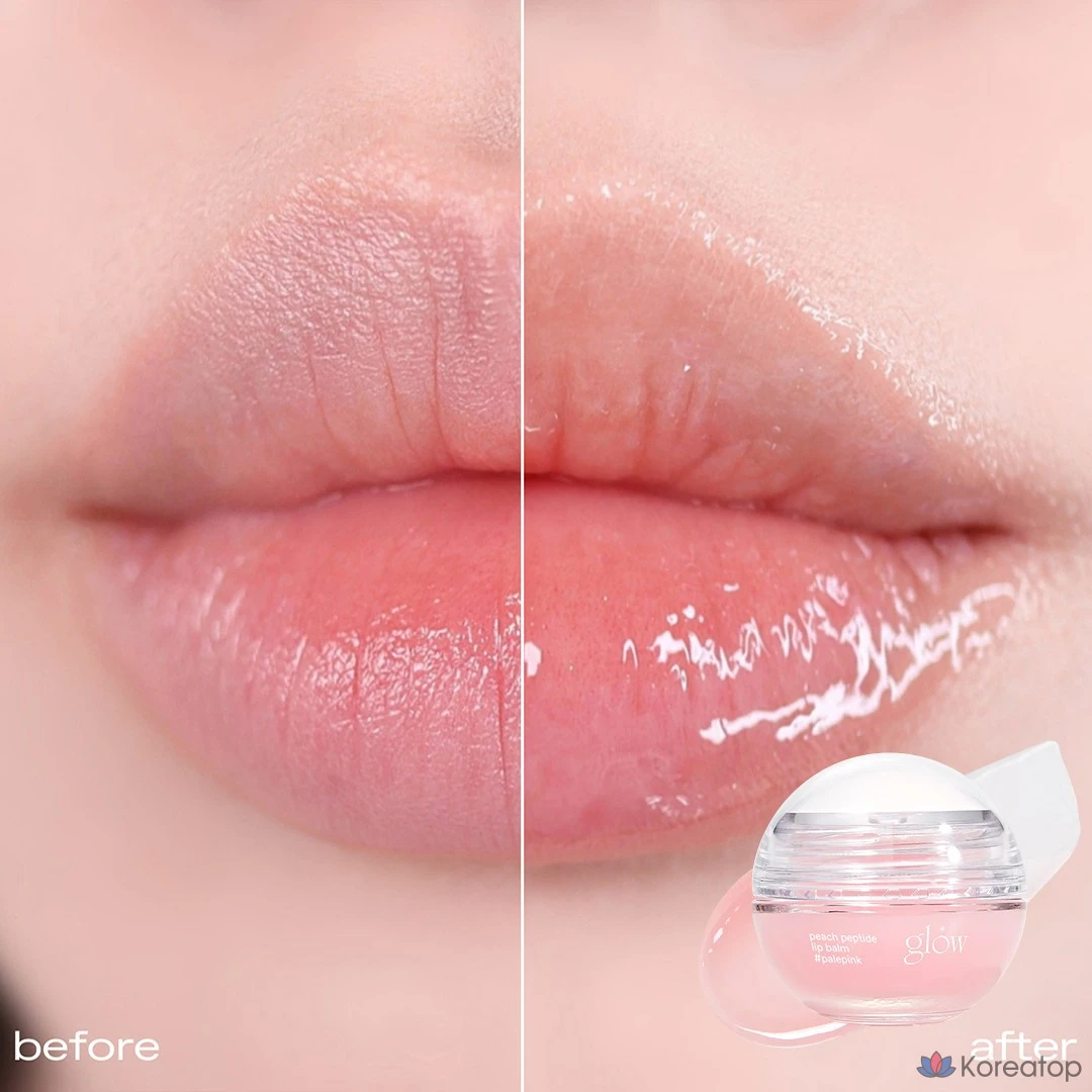 Бальзам для губ Glow Peach Peptide Lip Balm, оттенок Pale Pink, 8 г, 1 шт., фото 2