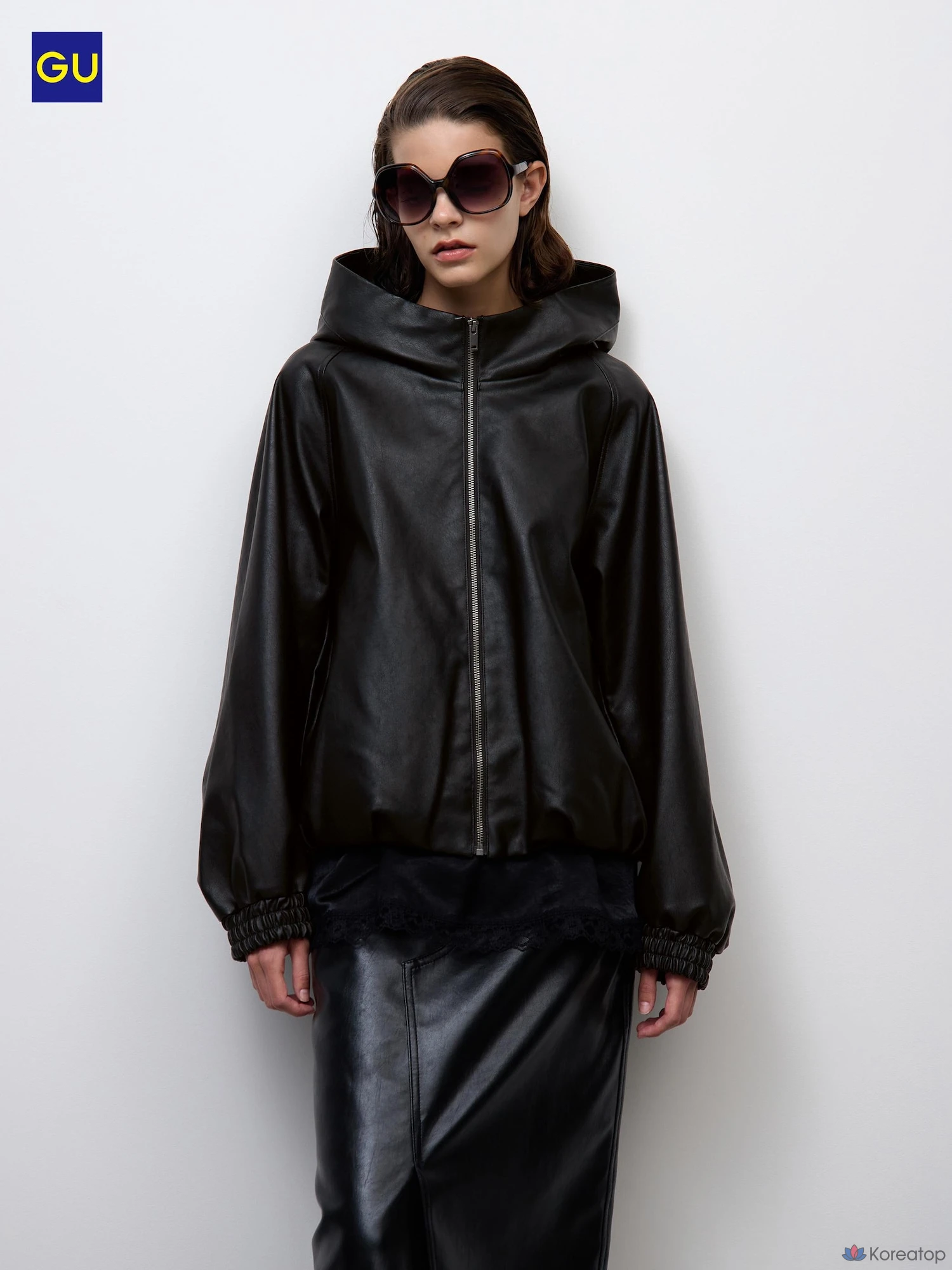 Куртка Uniqlo Fake Leather Balloon Hem