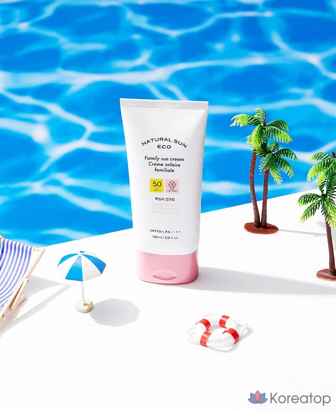 Солнцезащитный крем The Face Shop Natural Sun Eco Family Sun Cream SPF50+ PA+++, 150 мл, 1 шт.