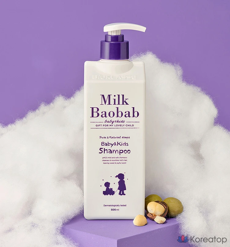 Набор для ухода Milk Baobab Baby & Kids Shampoo + Wash, 500 мл, 1 шт.