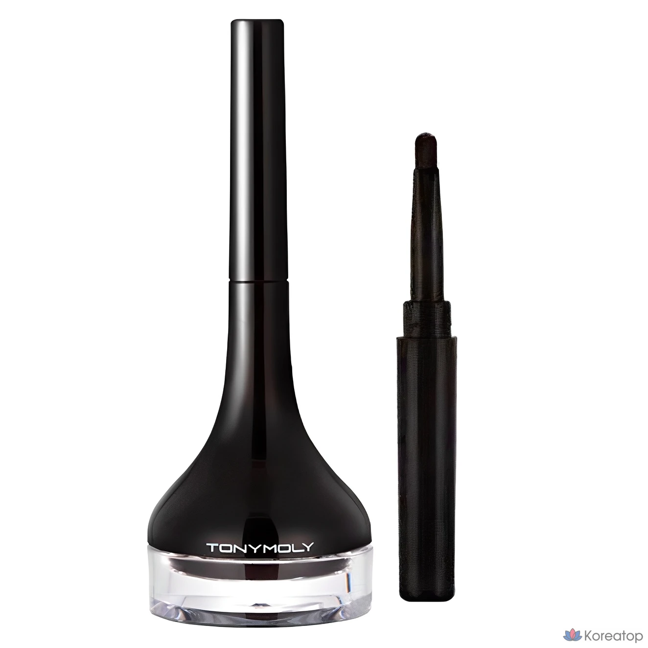 Подводка-карандаш Tony Moly Back Gel Eyeliner Long Brush, оттенок 1 Black, 3.5 г, 1 шт.