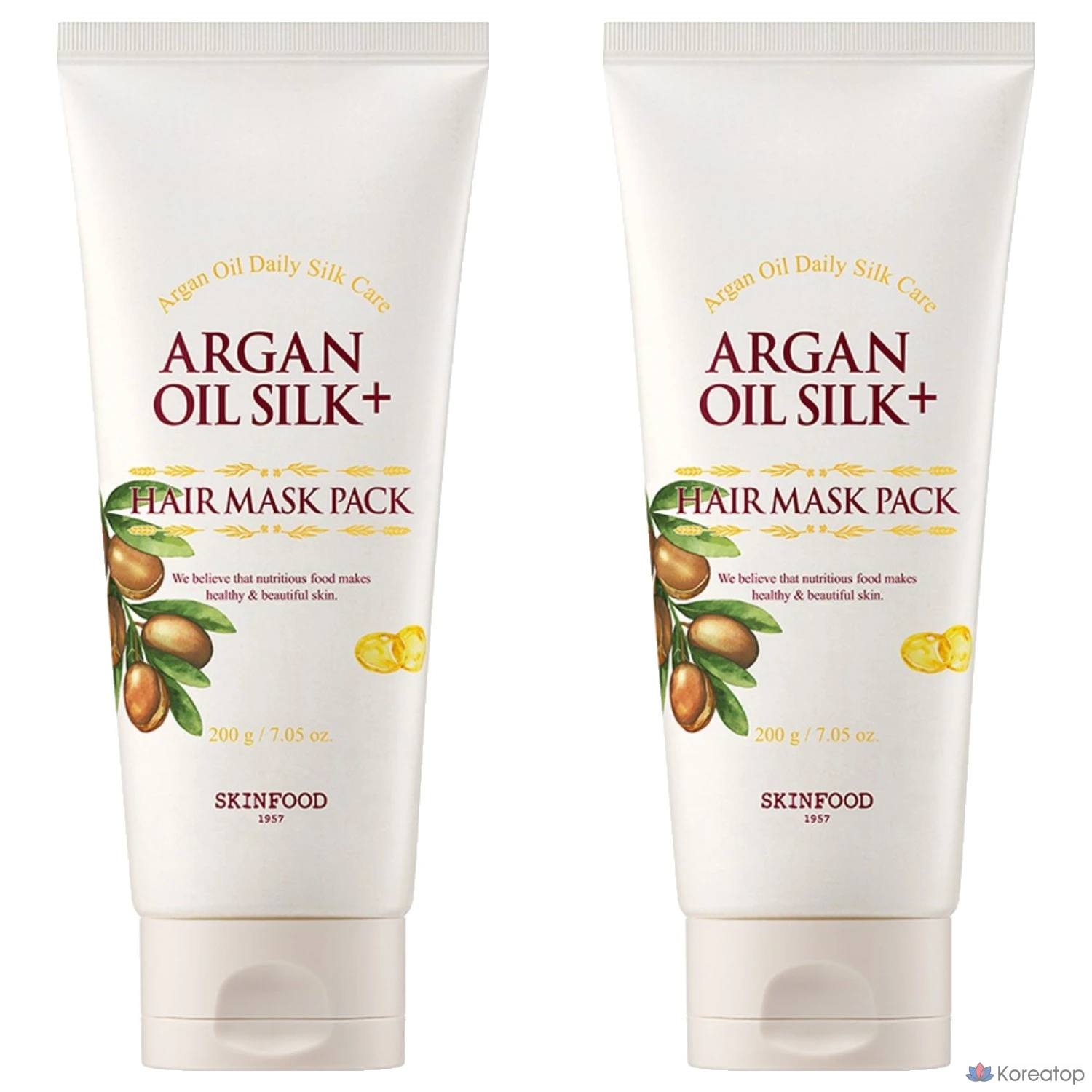 Маска для волос Skinfood Argan Oil Silk Plus Hair Mask, 200 г, 2 шт.