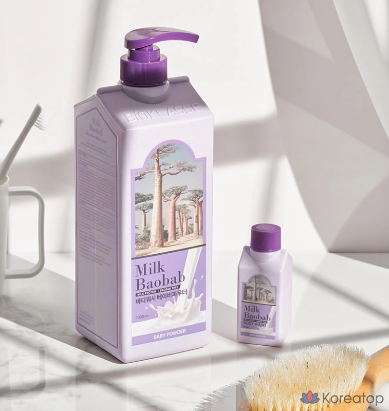 Гель для душа Milk Baobab Body Wash, аромат Baby Powder, 1 л, 1 шт., фото 4
