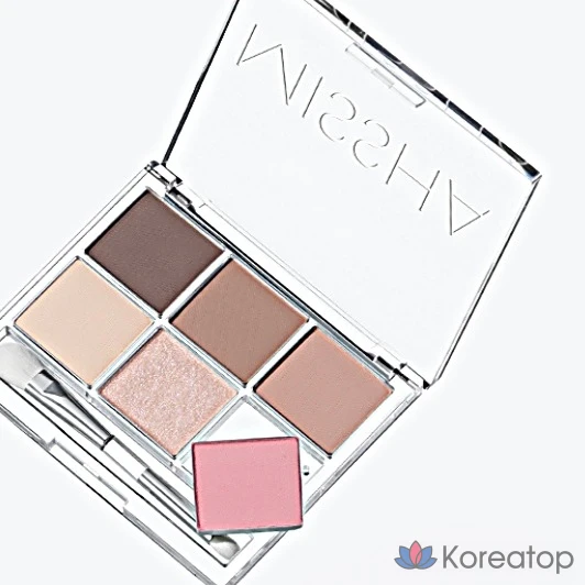 Палетка для теней Missha Custom Palette Case 6 Holes, прозрачная, 1 шт.