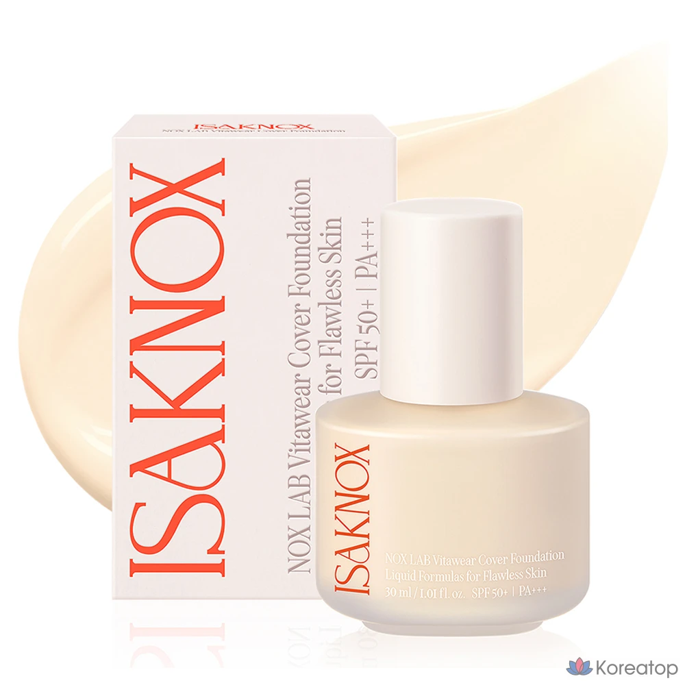 Флюид для лица Isa Knox Nox Lab Vita Wear Cover Foundation, оттенок 19 Pure Beige, 30 мл, 1 шт.