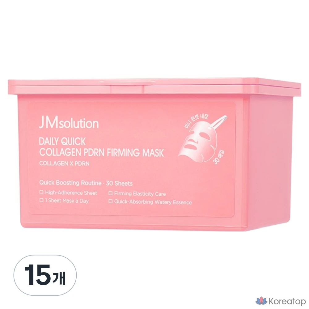 JM Solution Daily Quick Collagen PDRN Маска для придания упругости и эластичности, 350 мл, 15 шт, 30 шт